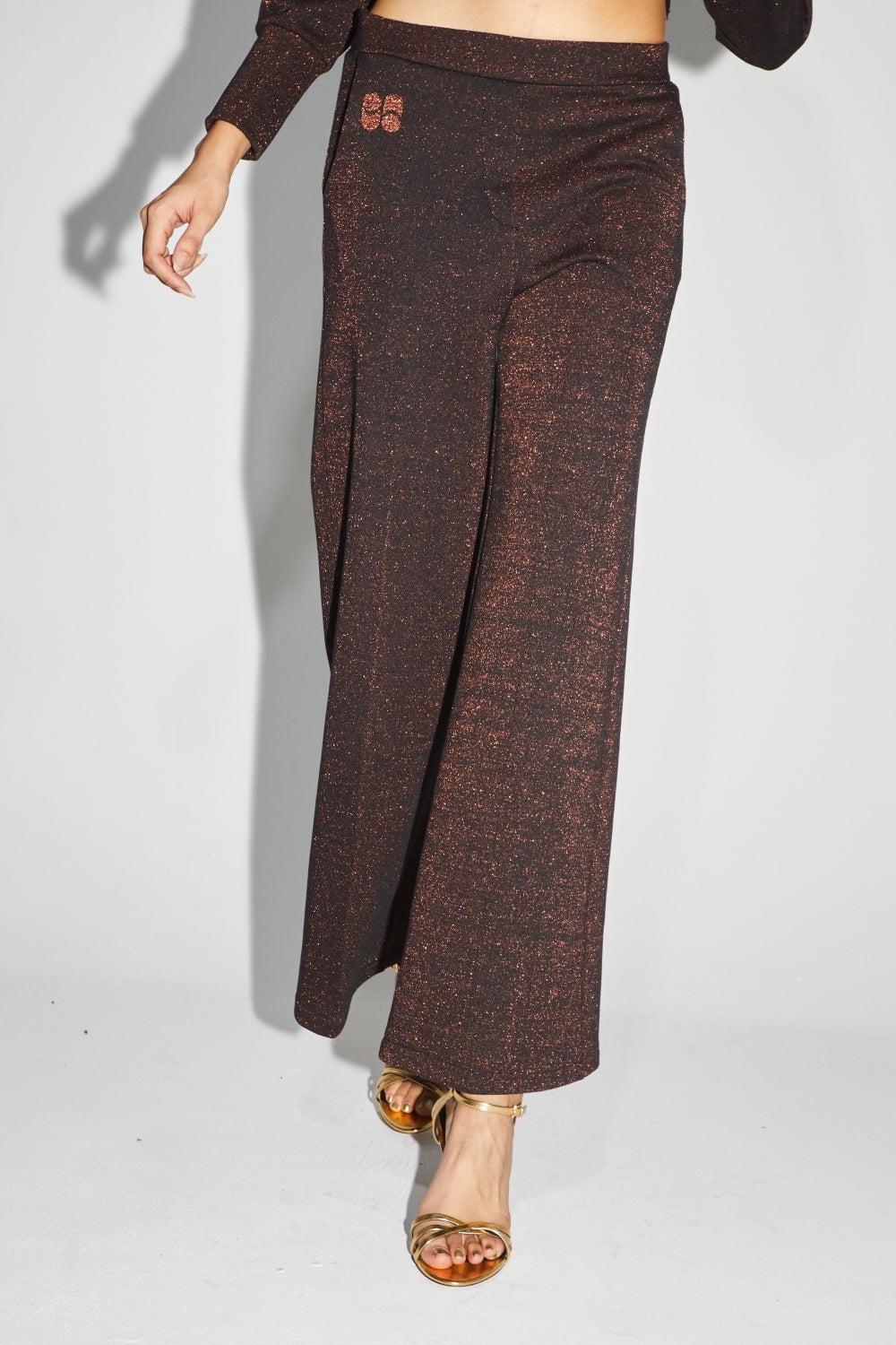 Le Pantalon Neil En Jersey Lurex Noir