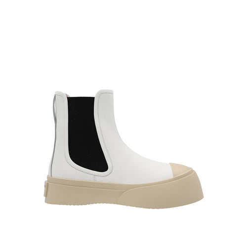 Bottes - Marni Pablo Leather  - White