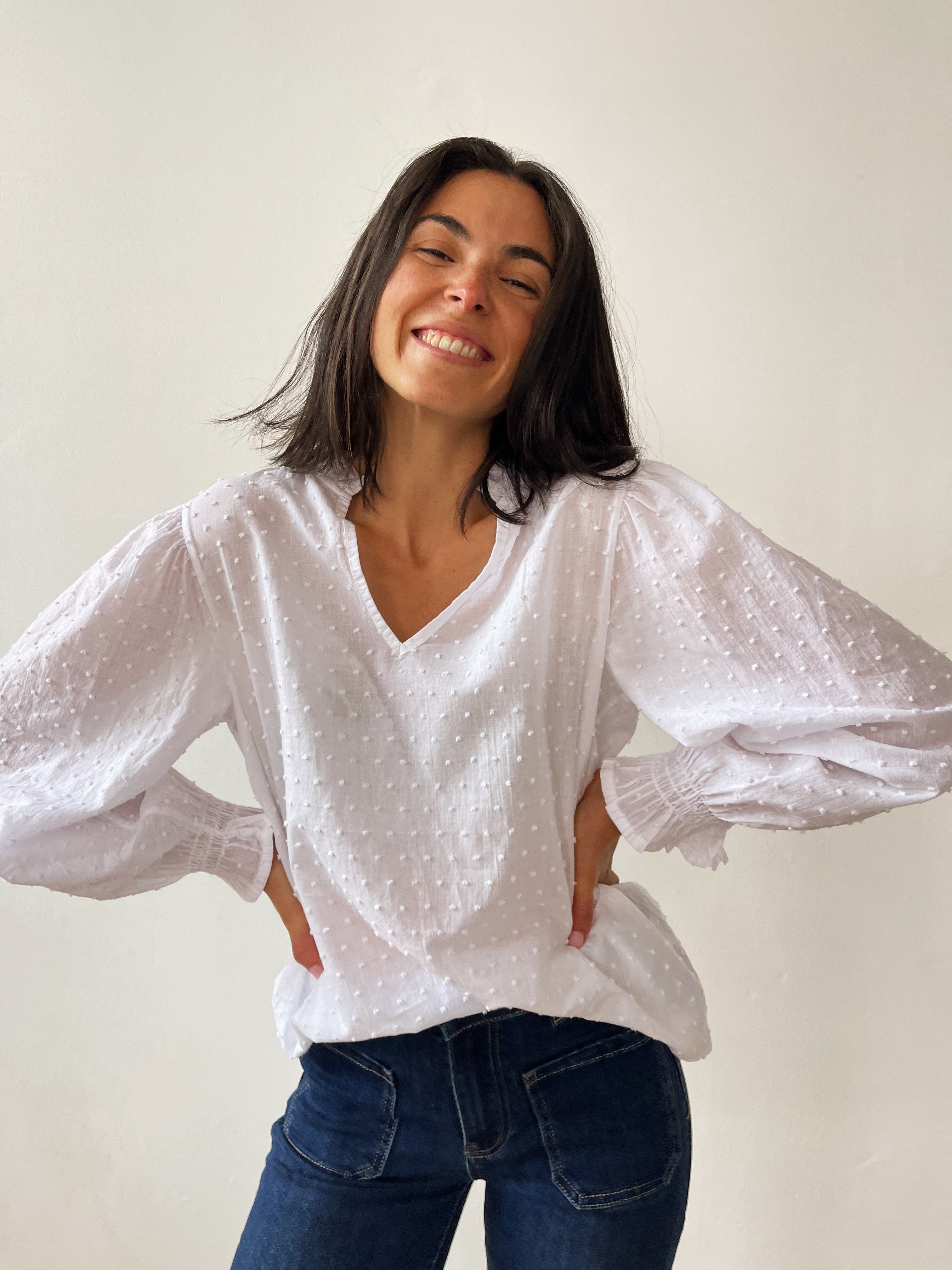 White Isabella Blouse