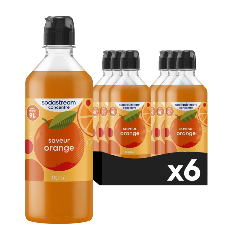 Lot De 6 Concentres Saveur Orange - 440Ml