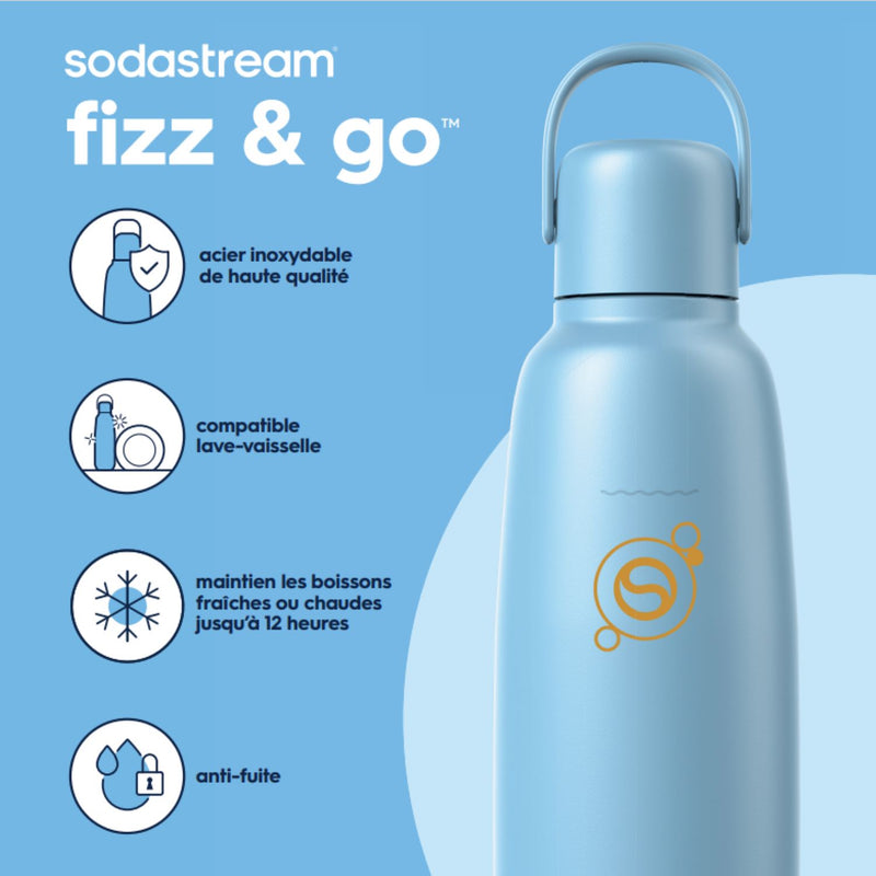 Gourde Fizz & Go Cool - Bleu Ciel - 0,9L