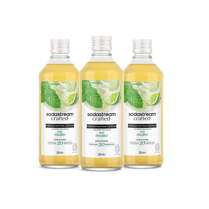 Lot De 3 Cocktails Mixer Saveur Mojito Sans Alcool - 330Ml