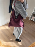 Gran Bolso De Mano Julia Burdeos