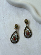 Boucles D’Oreilles Poggi Vintage - Pendantes À Strass