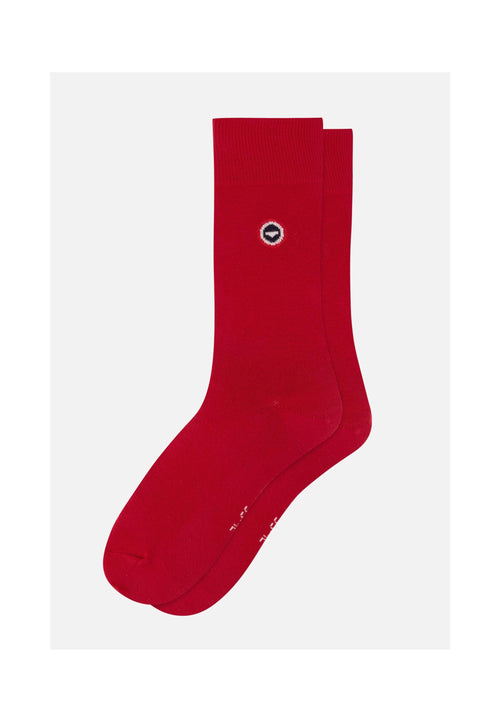 Chaussettes Mi-Hautes Unies Rouges - Robuste Rouge