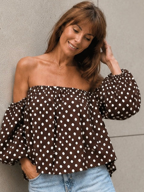 Top Carmen - Choco/White