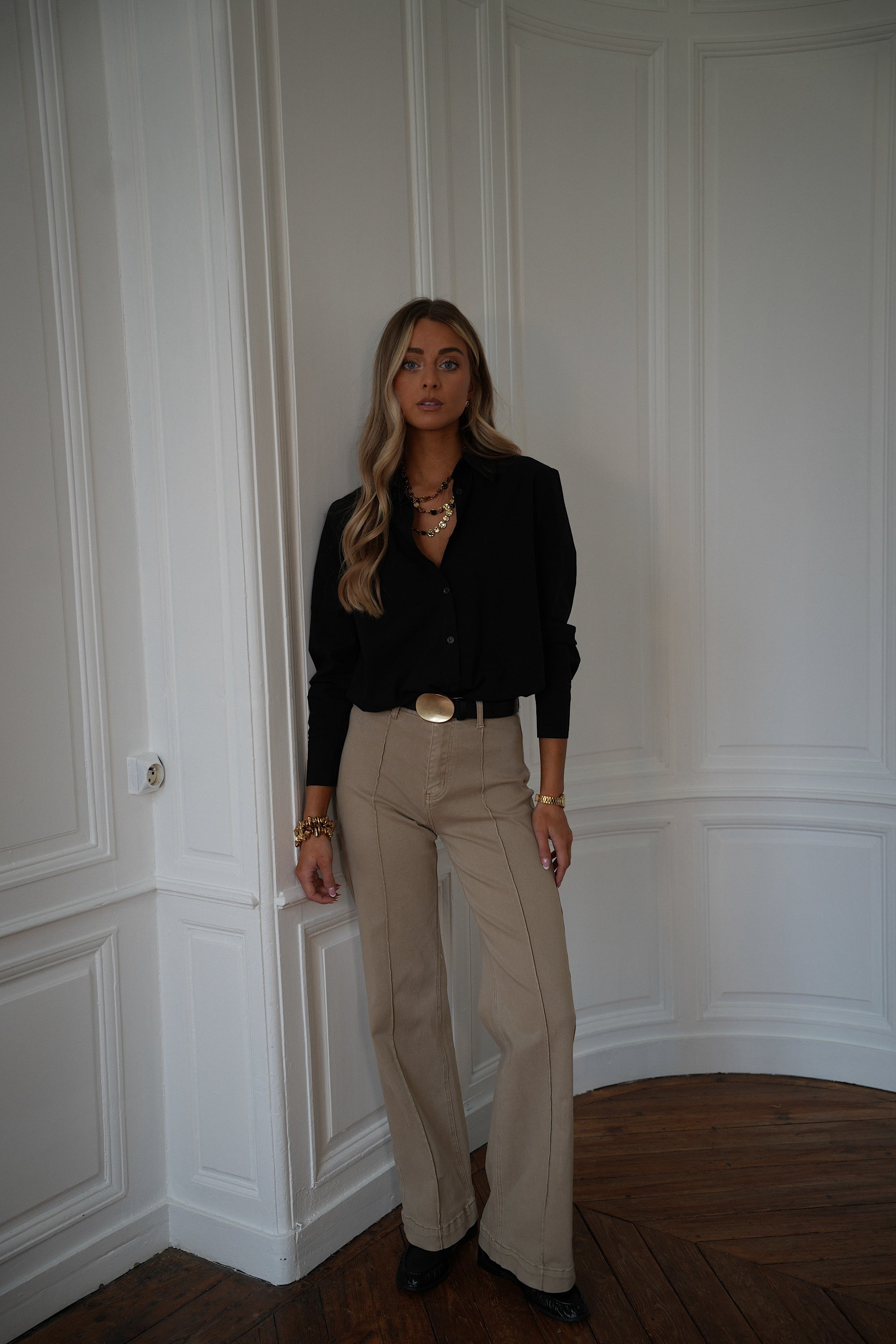 Mocha Beige - Straight Jeans
