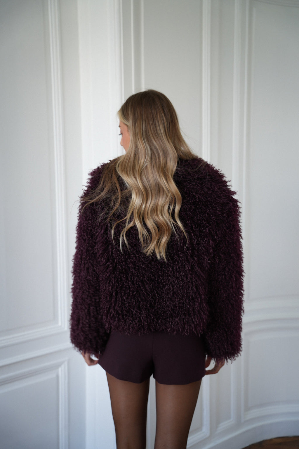 Manteau Fourrure Soanne - Prune