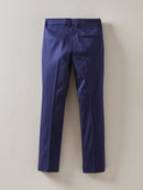 Cyrillus - Pantalon Cerem Coton Uni - Bleu Fonce Uni - Garçon