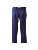 Cyrillus - Pantalon Cerem Coton Uni - Bleu Fonce Uni - Garçon