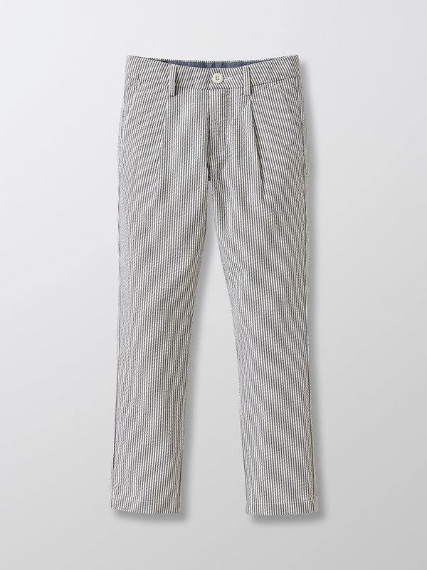 Pantalon Seersu - Beige Fonce Uni - Garçon