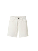 Short 5 Poches Denim - Blanc Clair Uni - Garçon