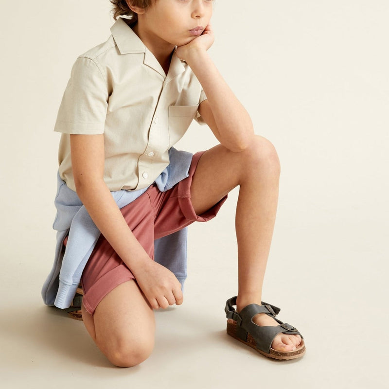 Popelín Liso - Gris Beige Medio - Niño