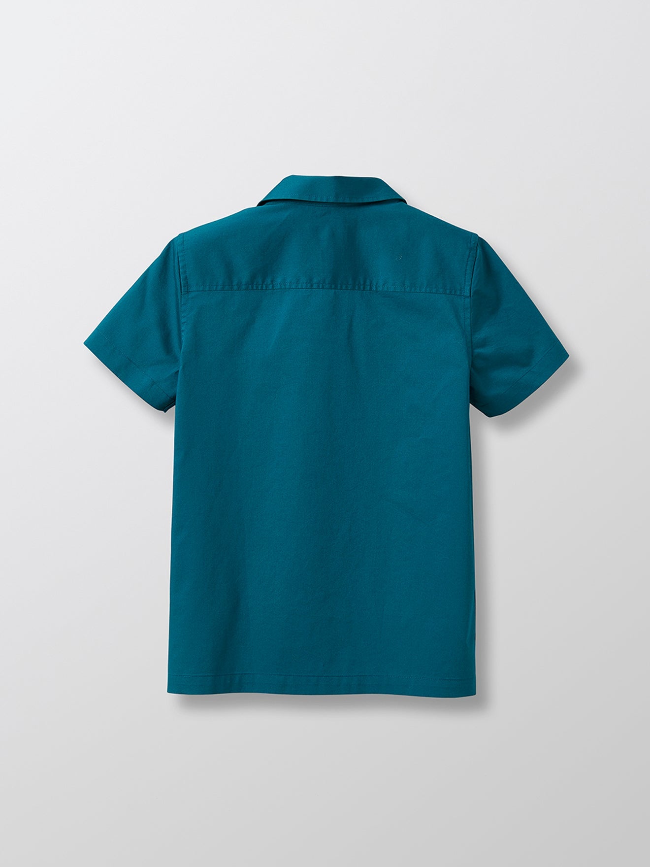 Chemise Popeline Unie - Bleu Moyen Grise - Garçon
