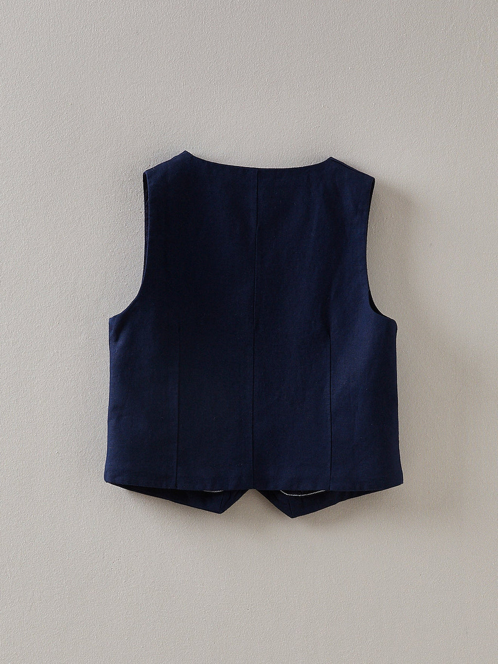 Cardigan Sans Manc - Bleu Fonce Uni - Garçon