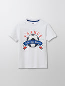 T-shirt Coupe Europe - Blanc Clair Uni - Garçon