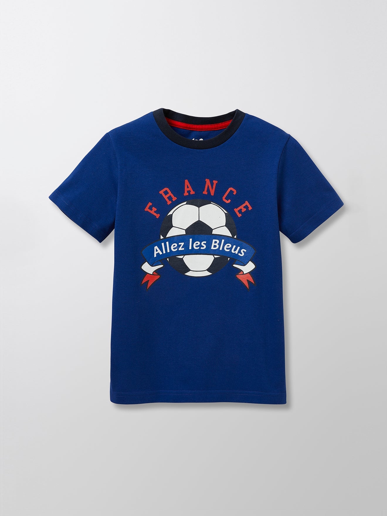 T-shirt Coupe Europe - Blanc Clair Uni - Garçon