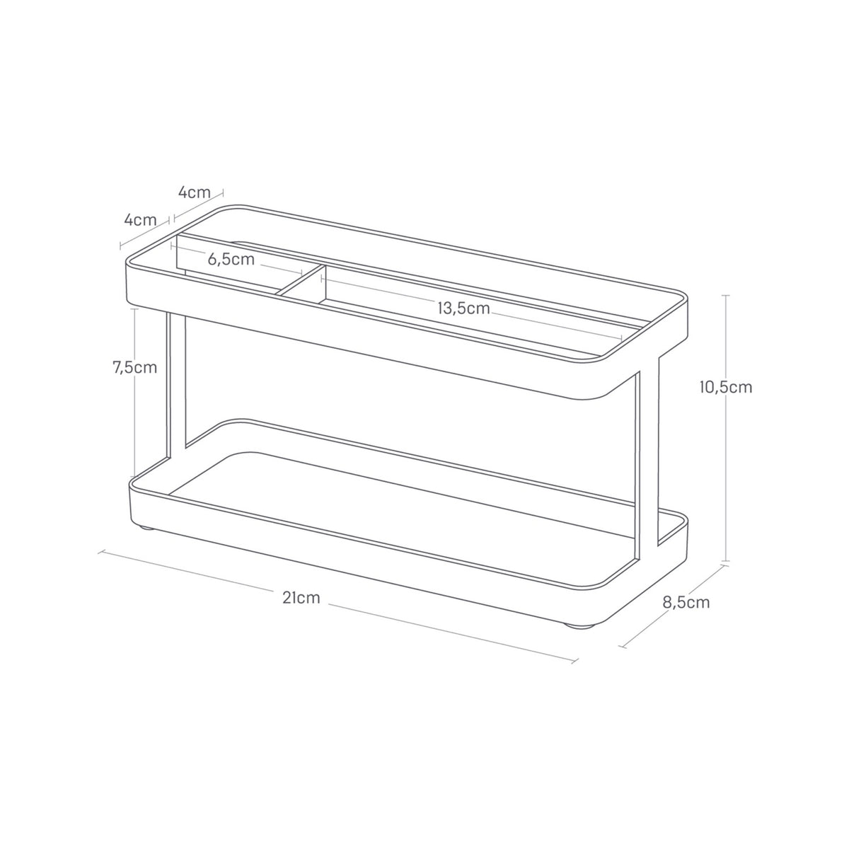 Organisateur De Table Rack - Tower - Blanc
