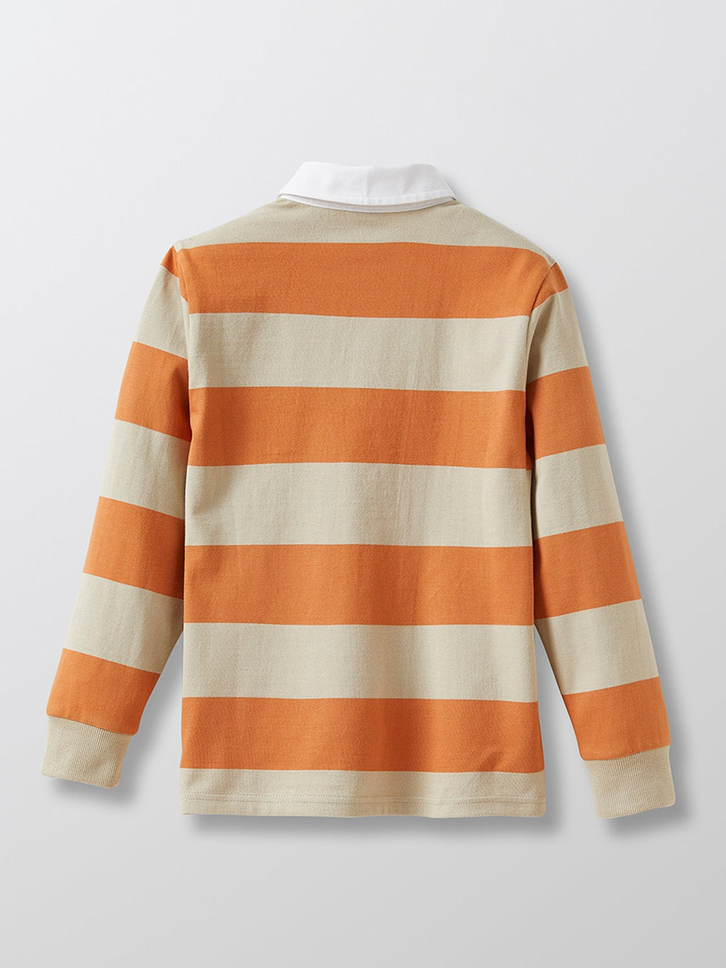 Jersey Rugby Rayas - Naranja Gris Medio - Niño