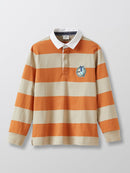 Jersey Rugby Rayas - Gris Naranja Medio - Niño