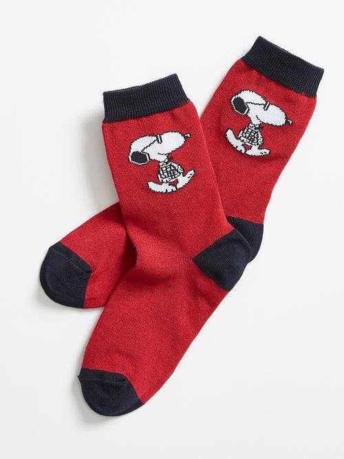 Cyrillus - Chaussettes Snoopy - Rouge Fonce Multicolore - Garçon