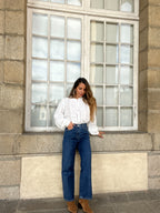 Colombe white embroidered blouse