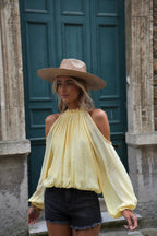 Blouse Ajourée Karole - Jaune
