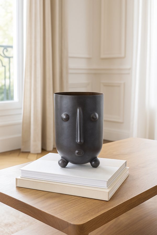 Olav - Vase - Glas - Metallisk Grå