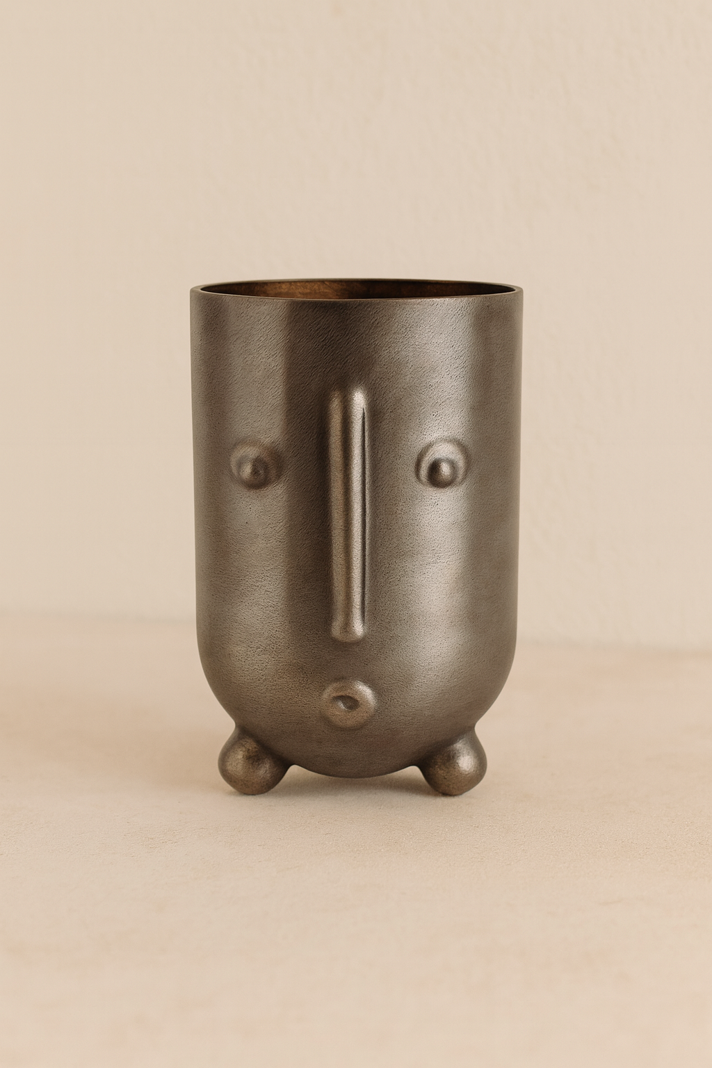 Olav - Vase - Verre - Gris Metallise