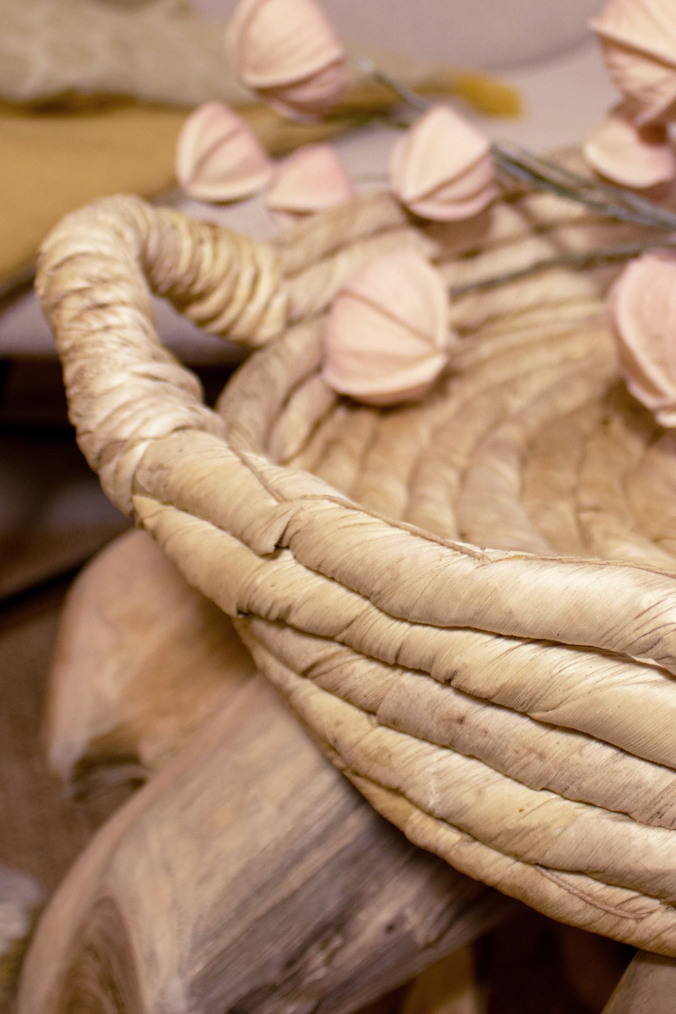 Dounia - Plateau Rond En Fibres - Fibres D'Abaca