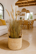 Abir Basket In Abaca With Hand-Woven Handles