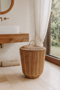 Sibu Basket - Natural Jute With Lid And Handles