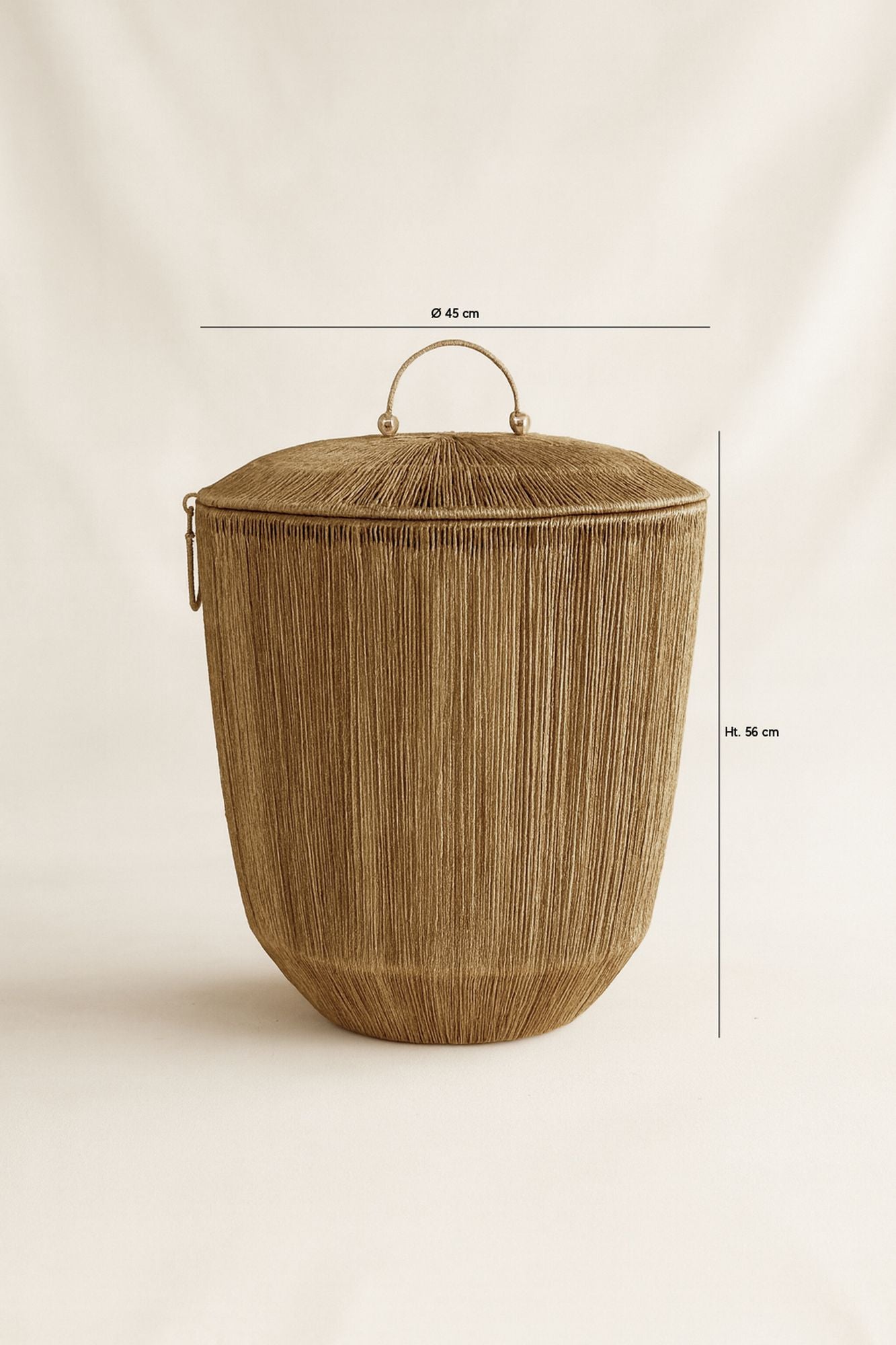 Sibu Basket - Natural Jute With Lid And Handles