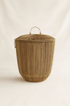 Sibu Basket - Natural Jute With Lid And Handles