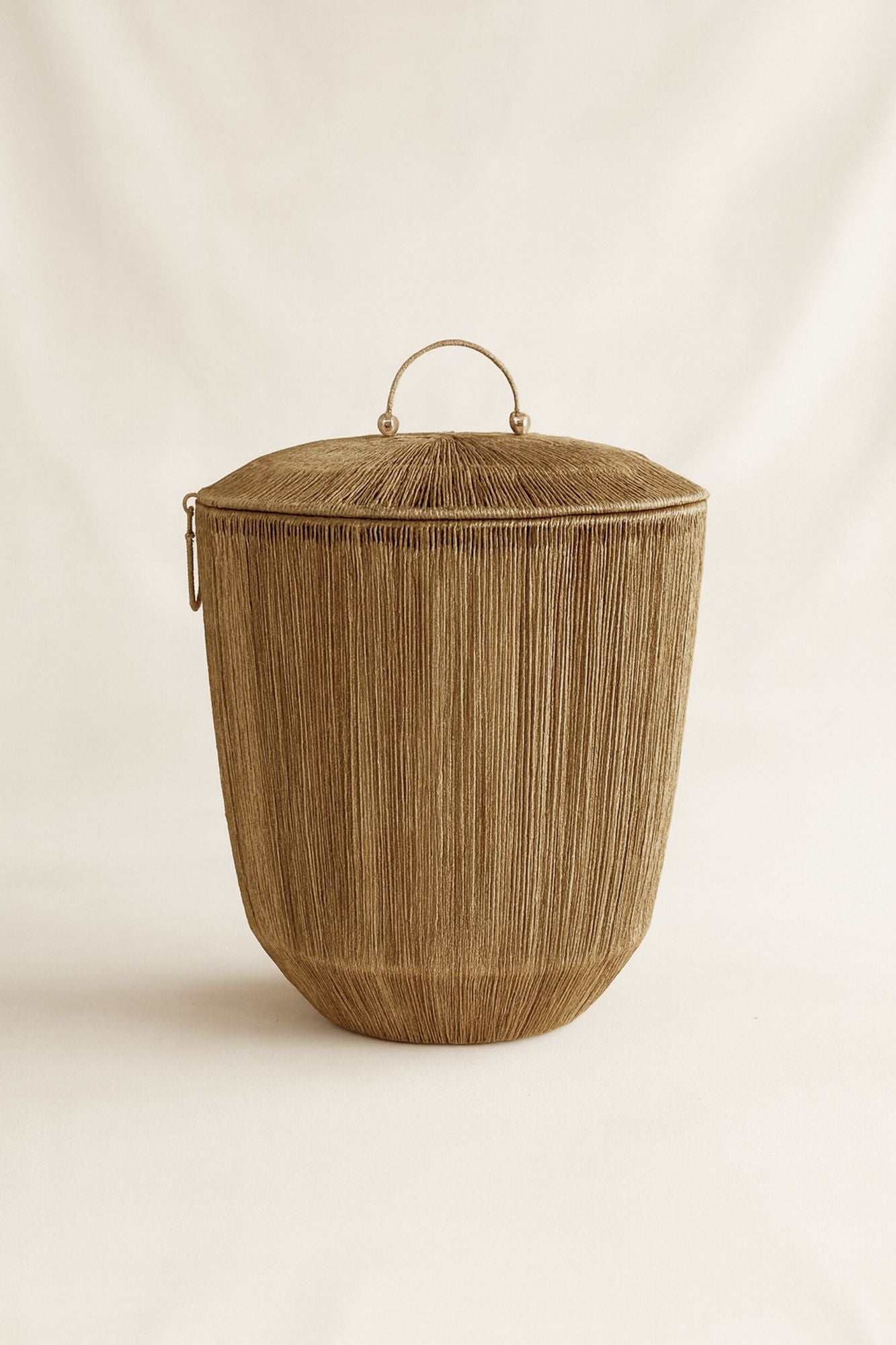 Sibu Basket - Natural Jute With Lid And Handles