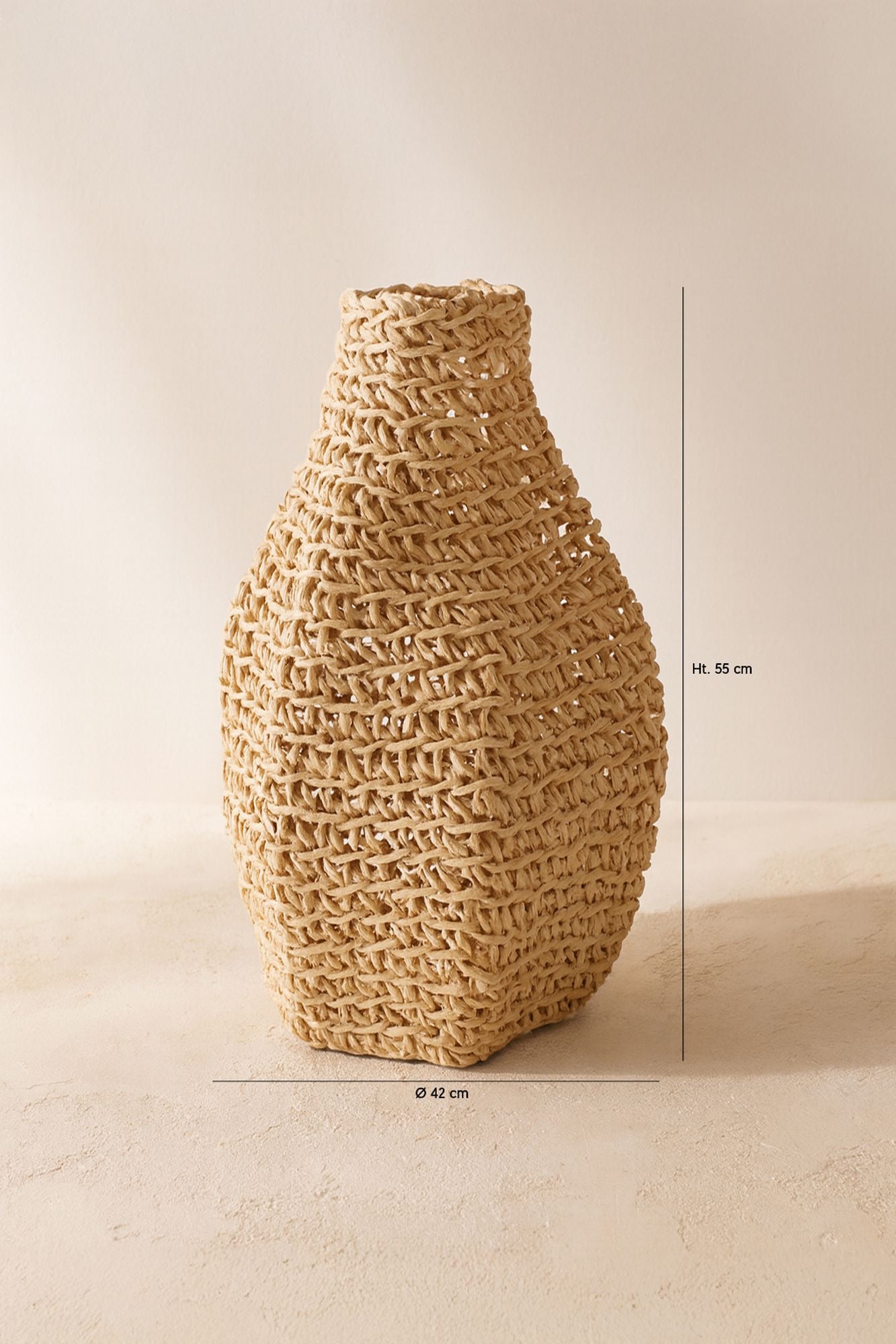 Abaca - Jarre Décorative - Fibre D'Abaca/Abaca - Naturel