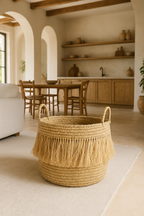 Luys - Cesta con Flecos - Rafia - Natural