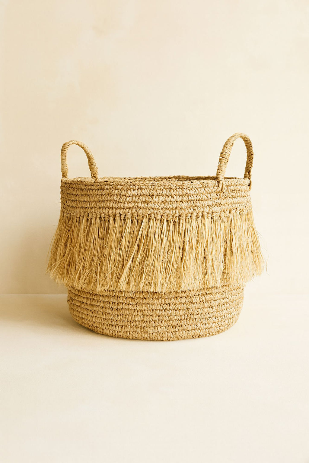 Luys - Panier A Franges - Raphia - Naturel