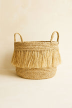 Luys - Panier A Franges - Raphia - Naturel