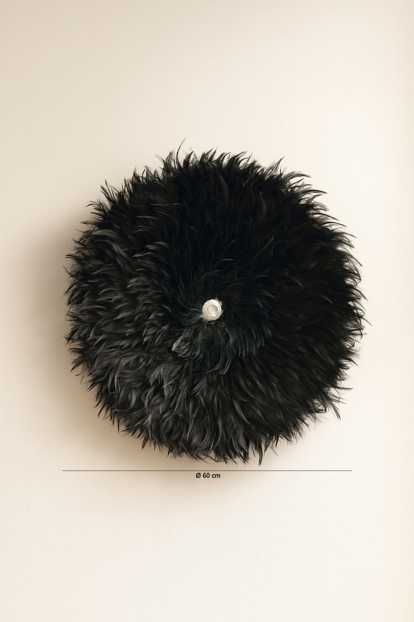 Decoración Kapau En Plumas De Gallo Y Conchas Negras D 50 Cm