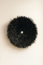 Decoración Kapau En Plumas De Gallo Y Conchas Negras D 50 Cm