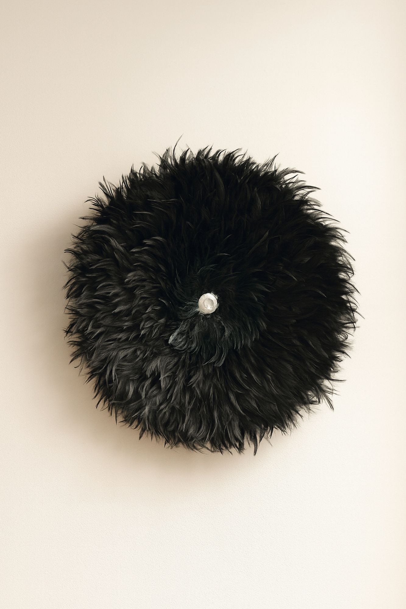 Decoración Kapau En Plumas De Gallo Y Conchas Negras D 50 Cm