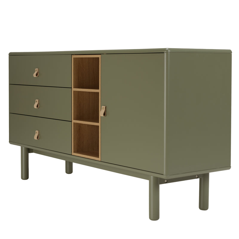 Sillón - Ethan - Verde - Roble claro