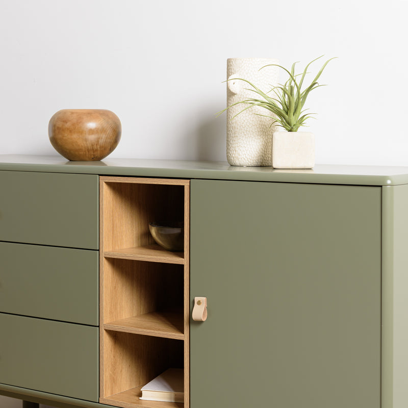 Sillón - Ethan - Verde - Roble claro