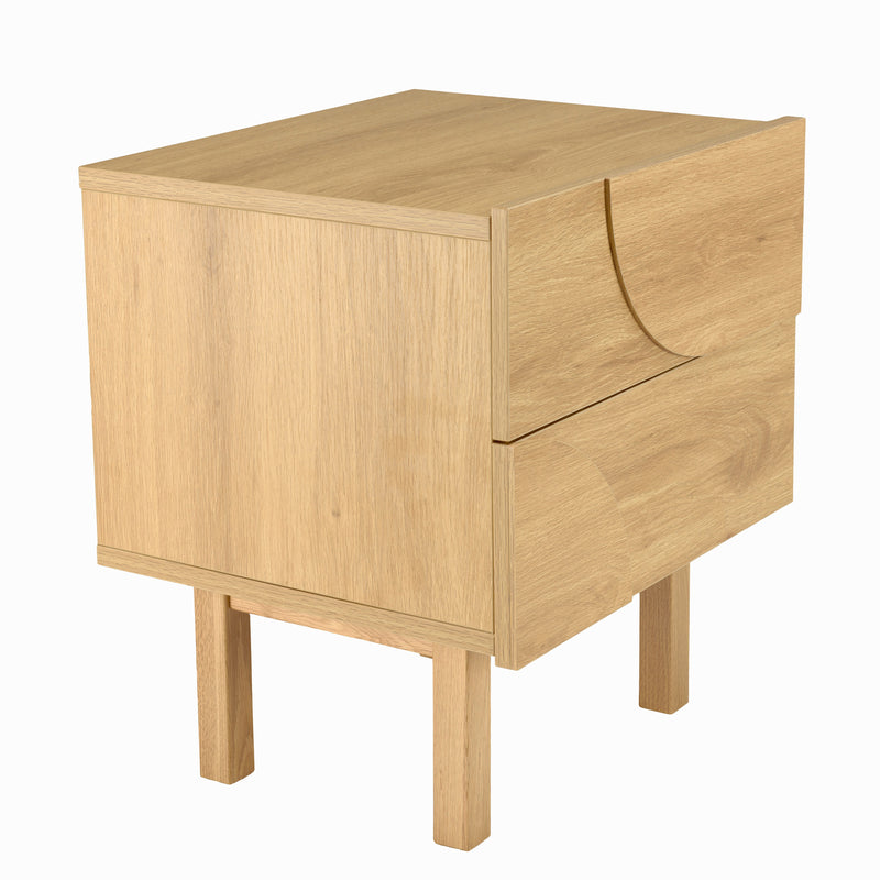 Mesita de noche - Ethan - Roble claro