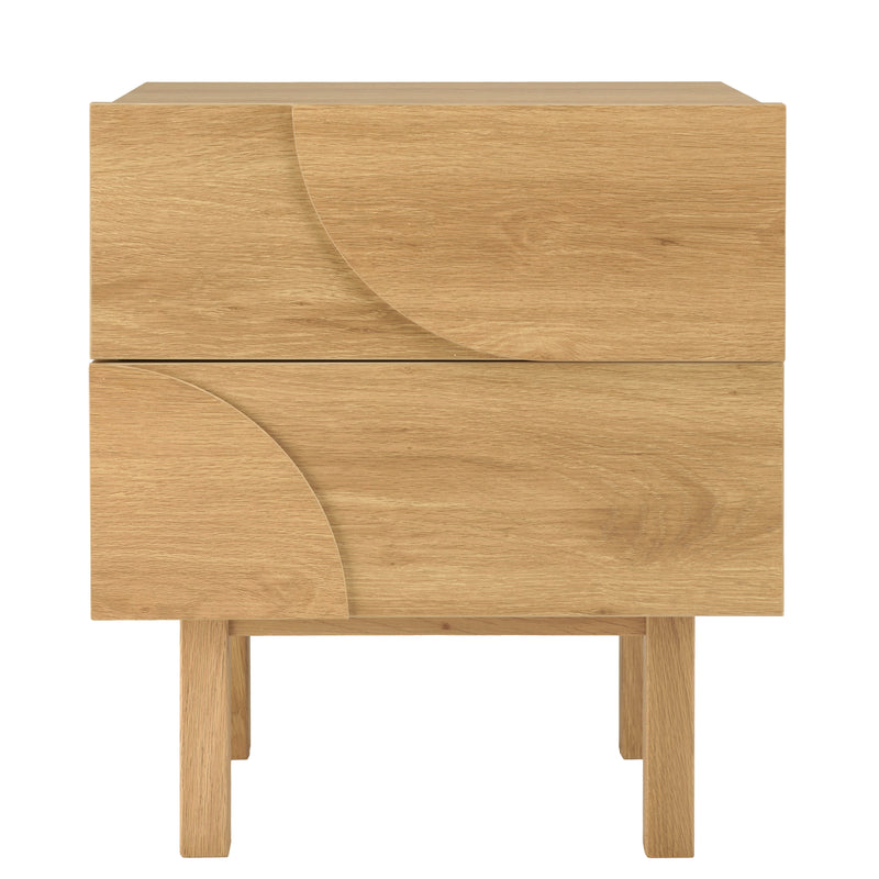 Mesita de noche - Ethan - Roble claro