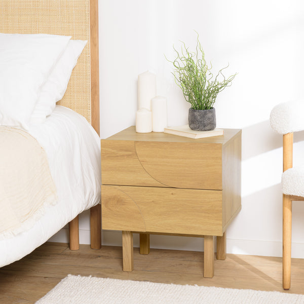 Ethan - Bedside Table - Light Oak