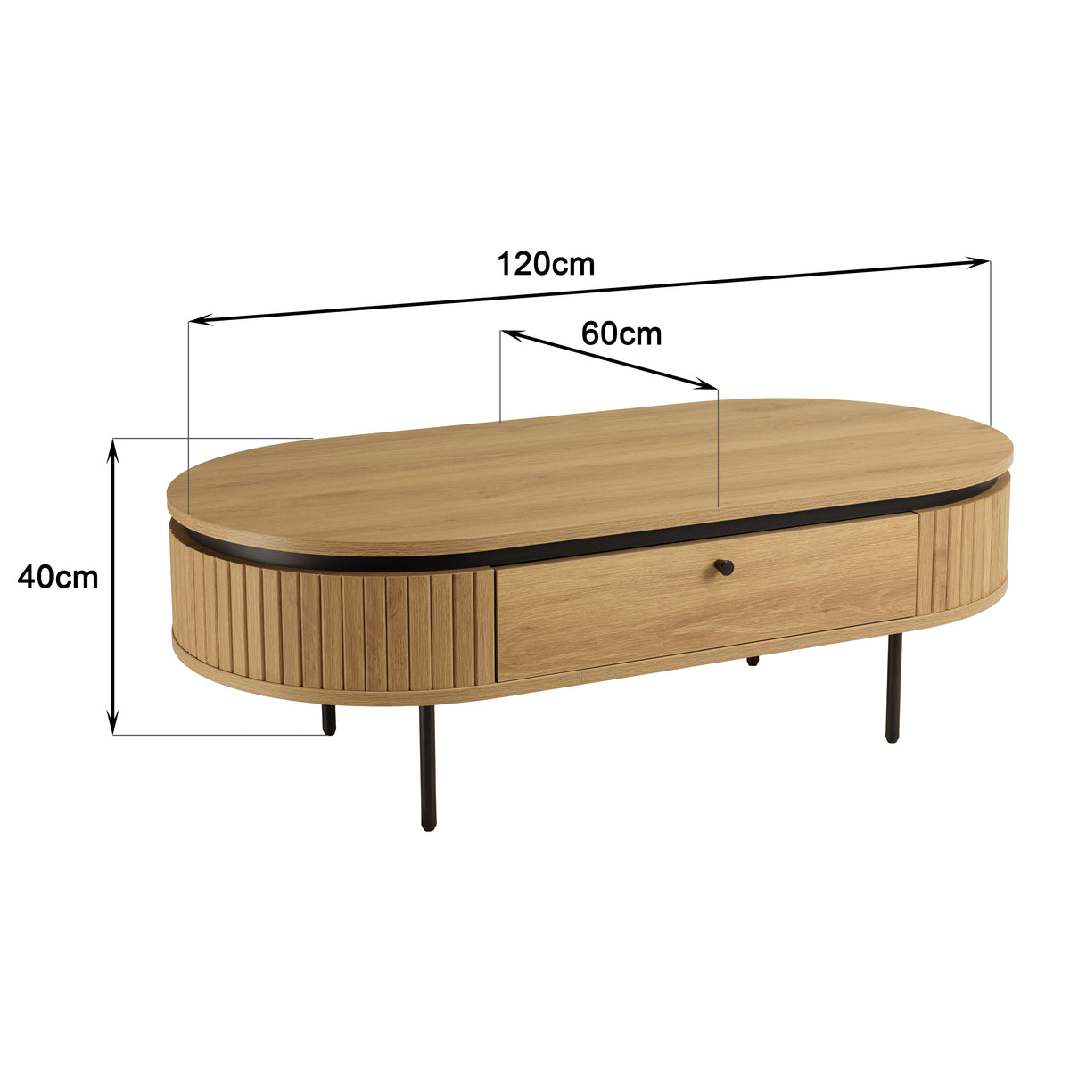 Ethan - Table Basse - Noir
