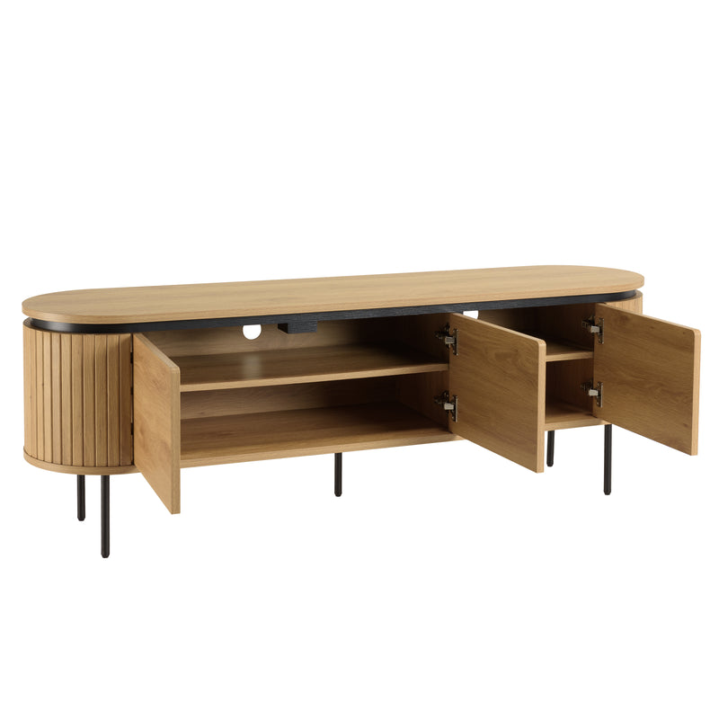 Ethan - Mueble para TV - Roble Claro/Negro
