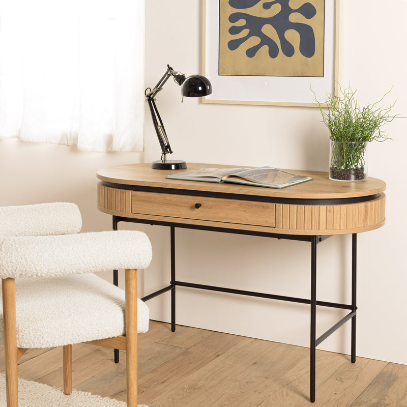 Escritorio - Ethan - Roble claro - Oro